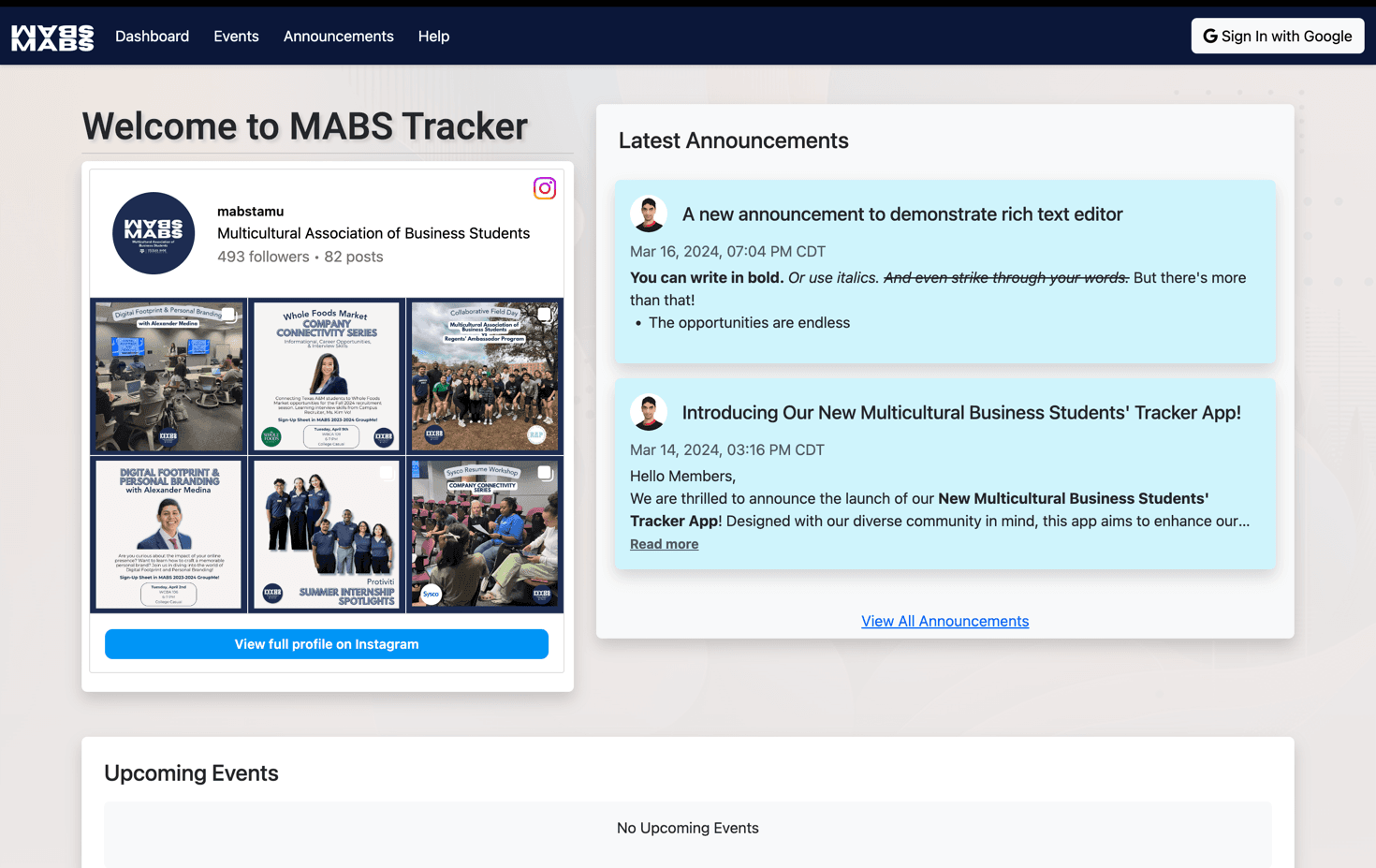 Organization Tracker